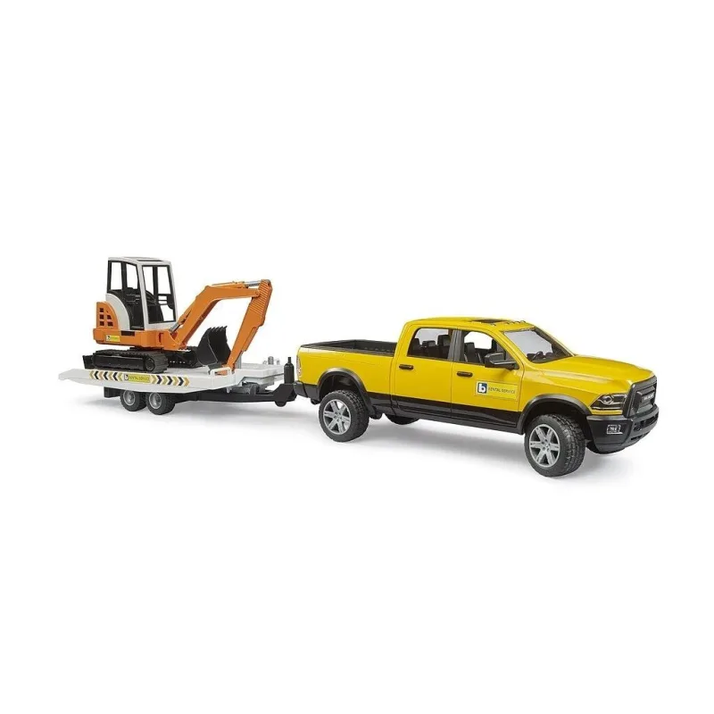 Bruder 2546 Terénne servisné auto RAM s minibagrom