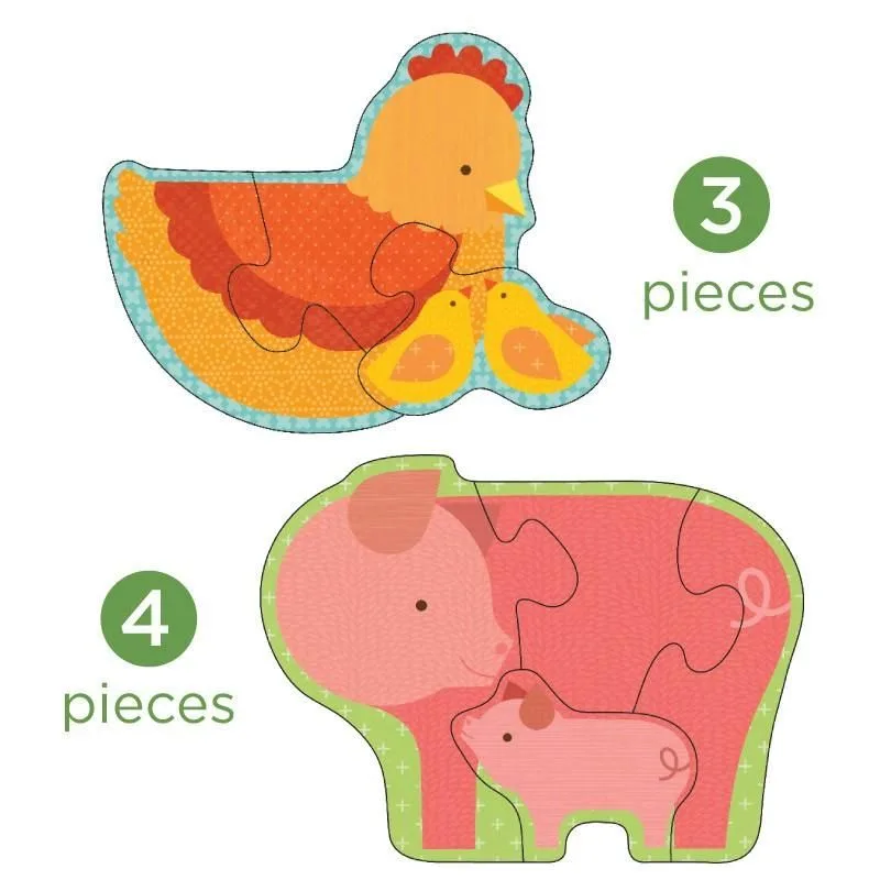 Petitcollage Prvé puzzle zvieratká z farmy 18 ks