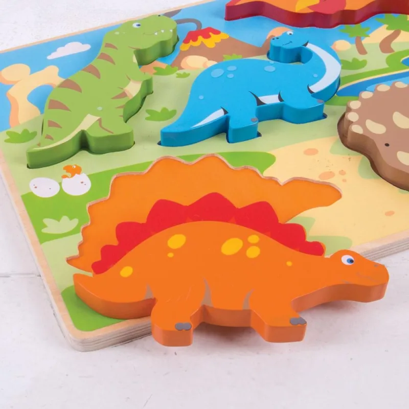Bigjigs Toys Vkladacie puzzle - Dinosaury
