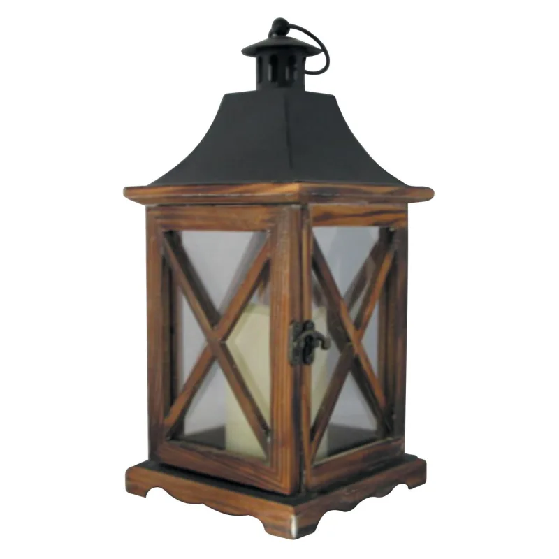 Lampáš MagicHome LW8834, 35 cm, LED, drevený, vintage štýl