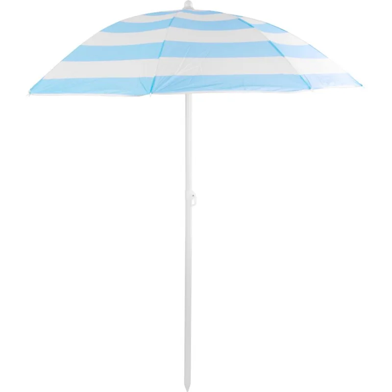 Slnečník DALIA 180 cm, tyrkysovo-biely, s naklápacím kĺbom