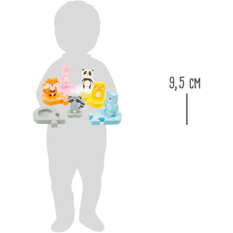 Drevené vkladacie puzzle zvieratká