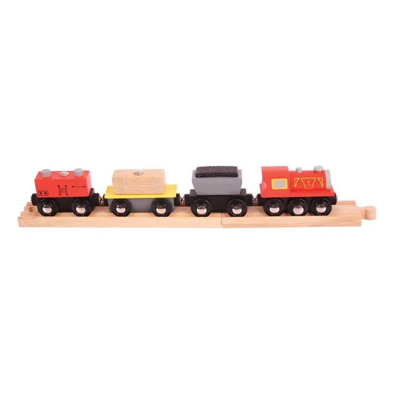 Bigjigs Rail Drevené vláčiky - Nákladný vlak