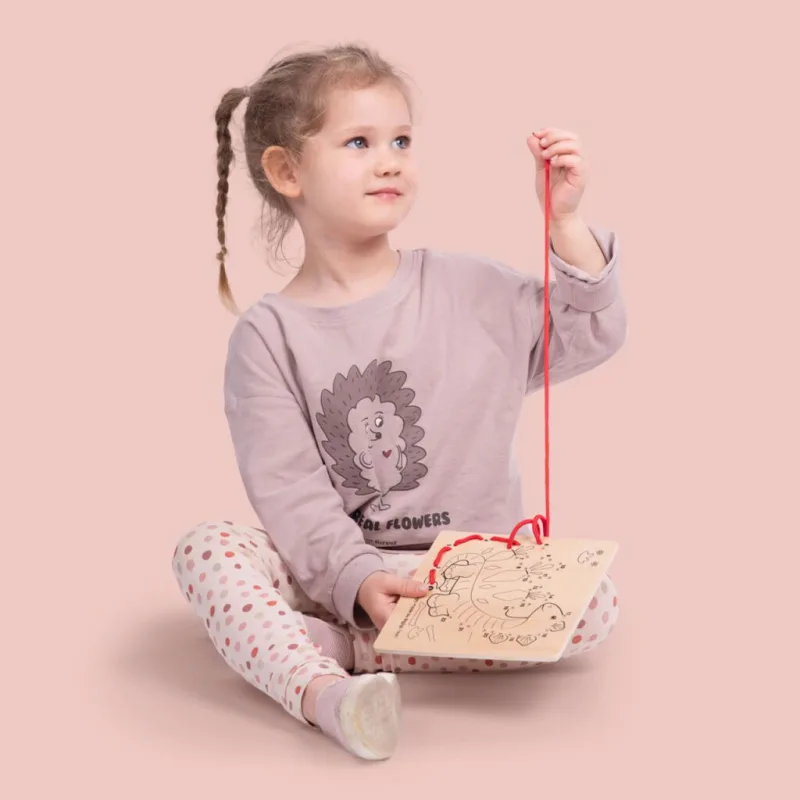 Bigjigs Toys Prevliekanie podľa čísel Dinosaury