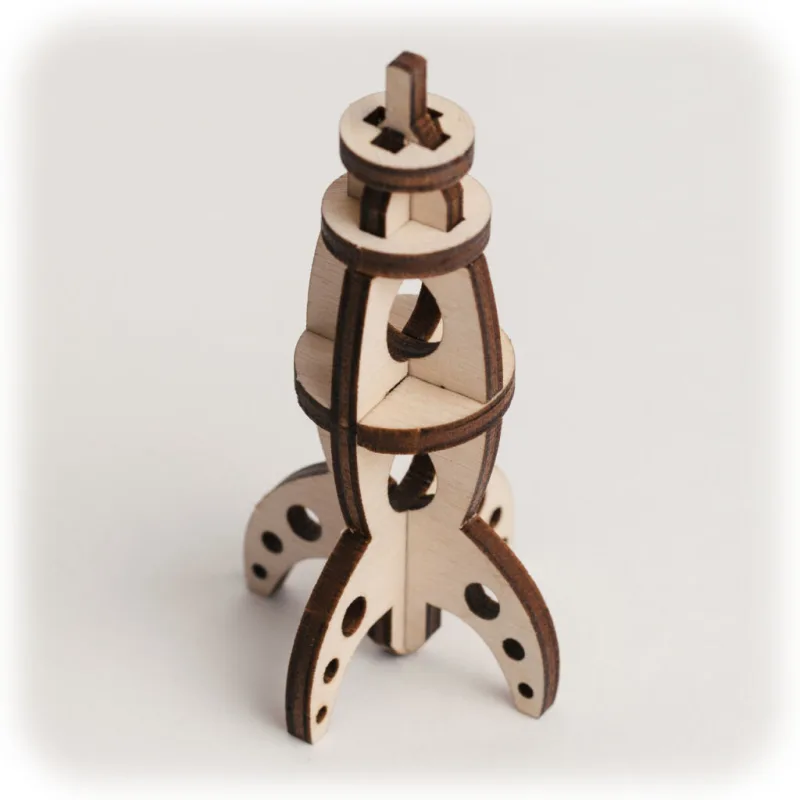 Drevené 3D puzzle Raketa