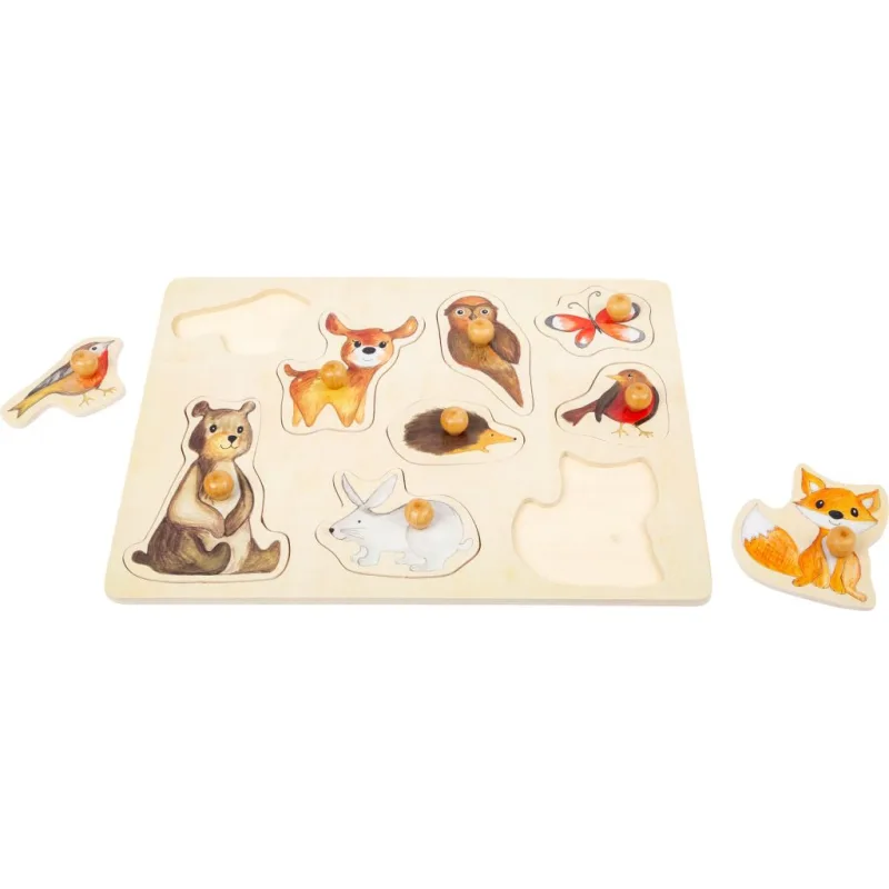 Drevené vkladacie puzzle Lesné zvieratká