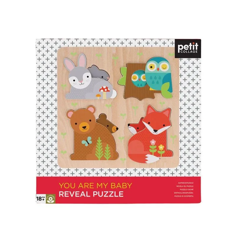Drevené odkrývacie puzzle Si moje bábätko