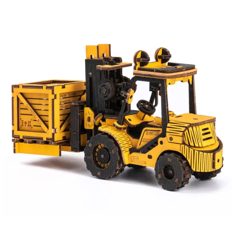 RoboTime Drevené 3D puzzle Vysokozdvižný vozík
