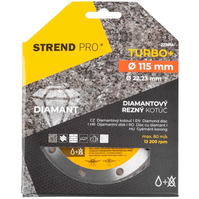 Diamantový kotúč Strend Pro 521C, 115 mm, Turbo +