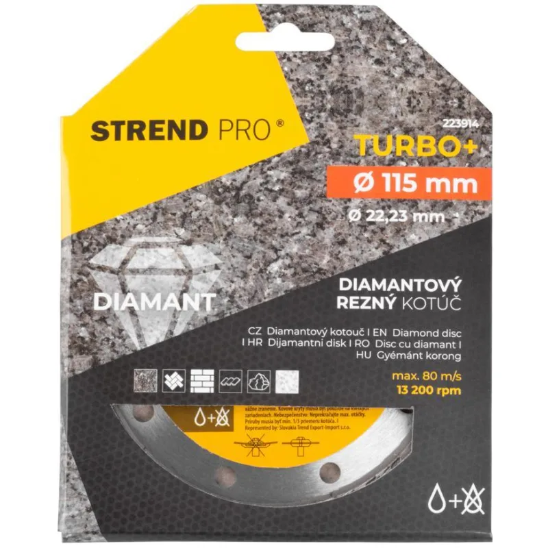 Diamantový kotúč Strend Pro 521C, 115 mm, Turbo +