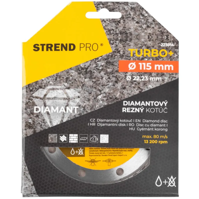Diamantový kotúč Strend Pro 521C, 115 mm, Turbo +