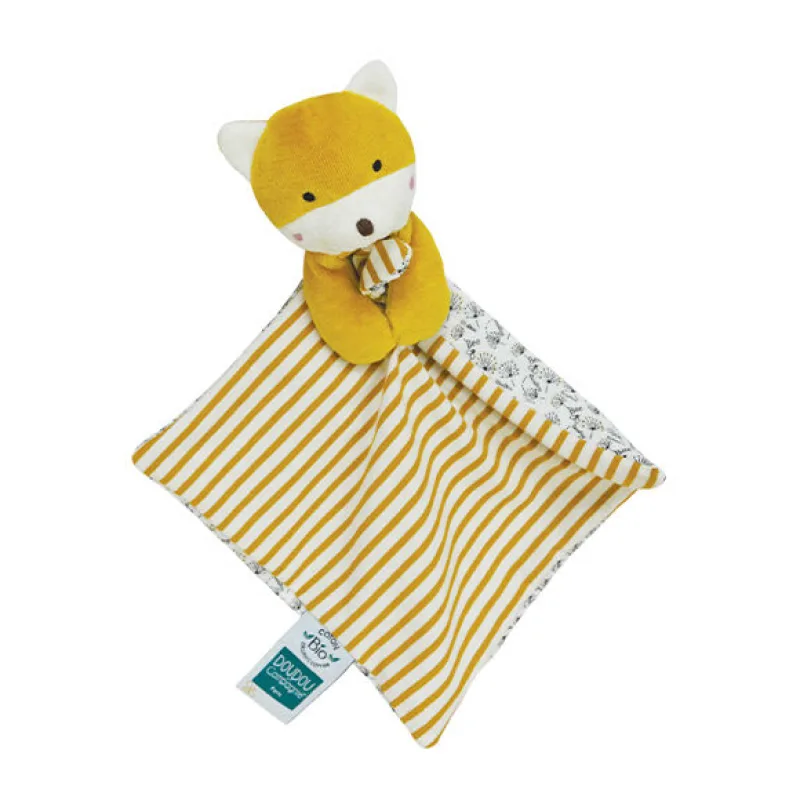 Doudou Darčeková sada - Líška s dečkou z BIO bavlny 20 cm