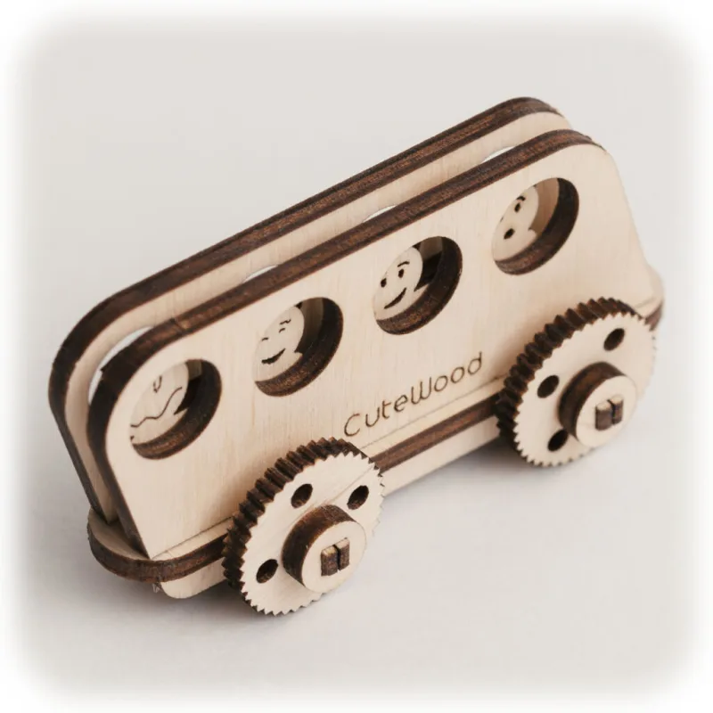 Drevené 3D puzzle Autobus