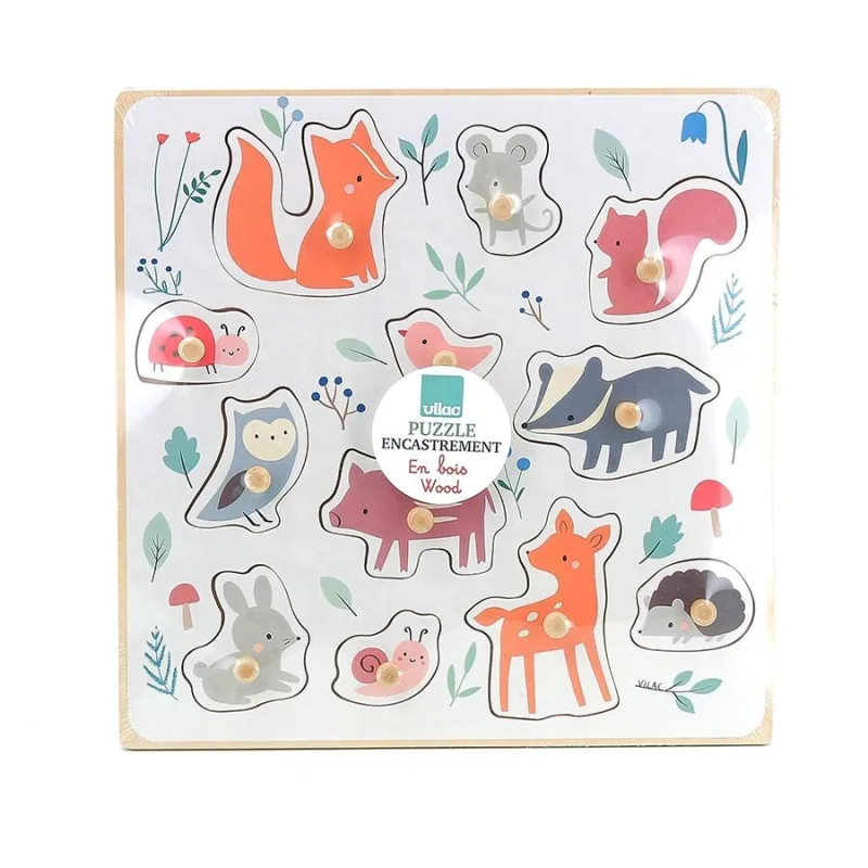 Vilac Puzzle s úchytom Lesné zvieratká