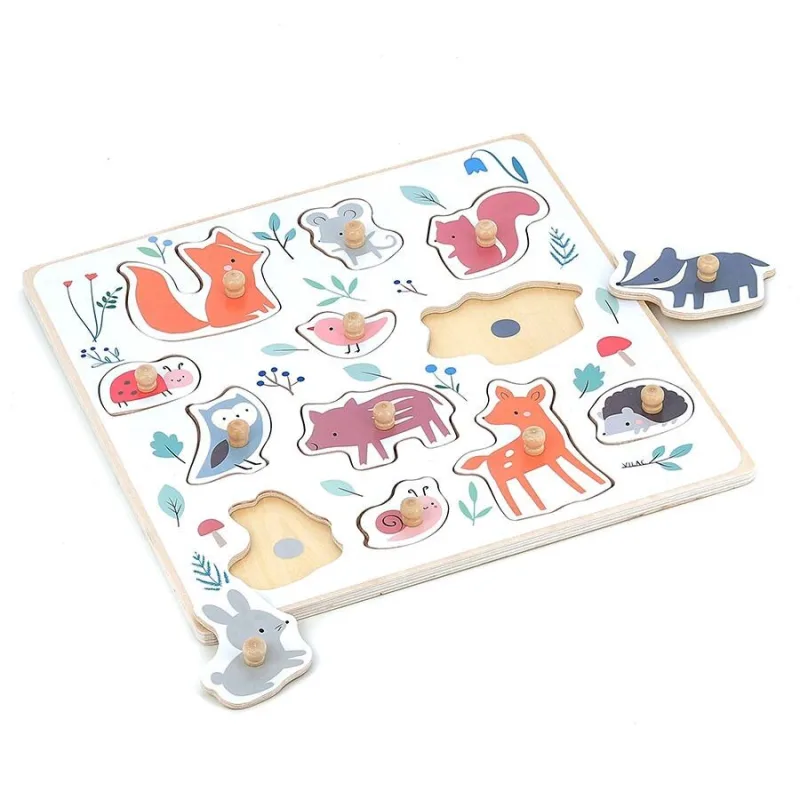 Vilac Puzzle s úchytom Lesné zvieratká