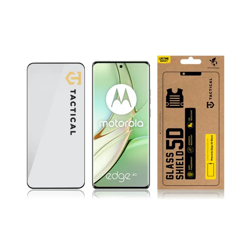 Mocolo Ochranné 5D sklo na celý displej Motorola Edge 40 Black