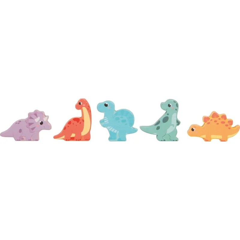Drevené pamäťové puzzle Dino
