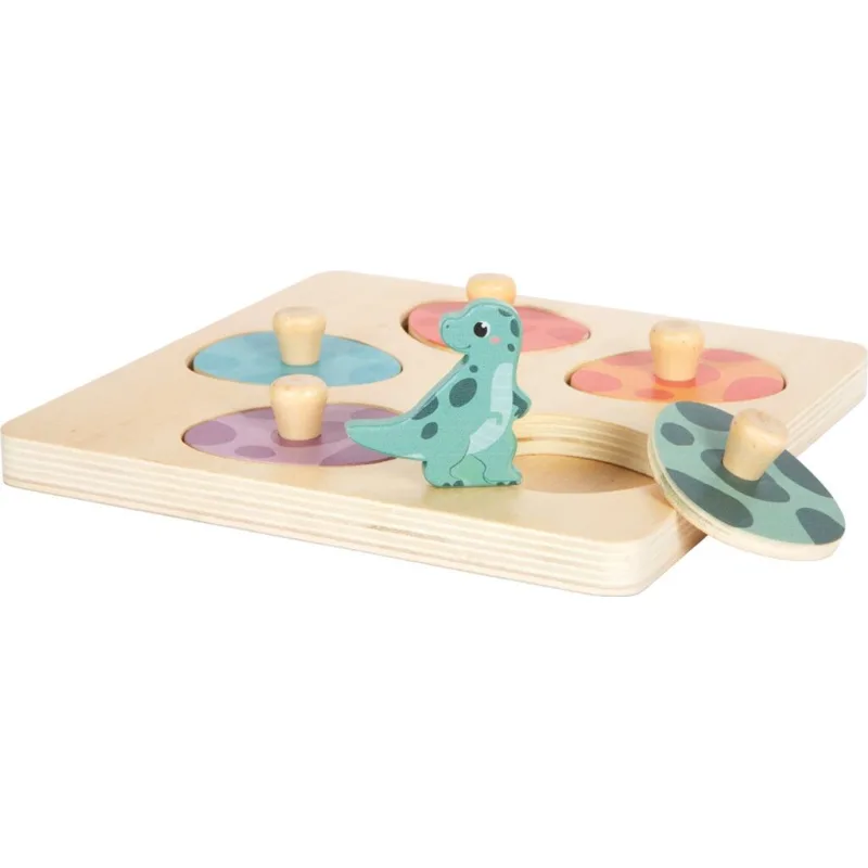 Drevené pamäťové puzzle Dino