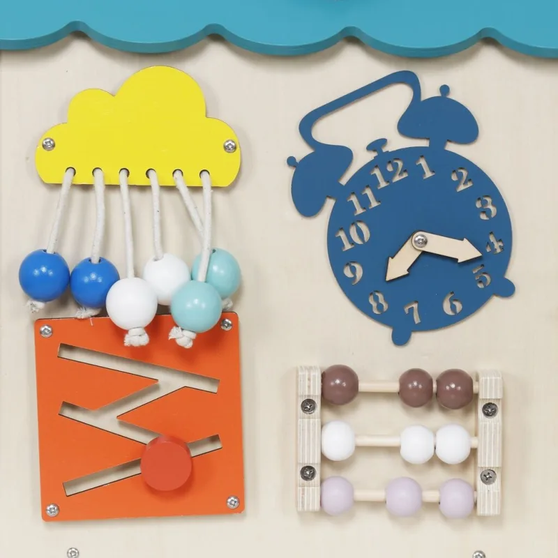 2Kids Toys Activity board Domček tyrkysový