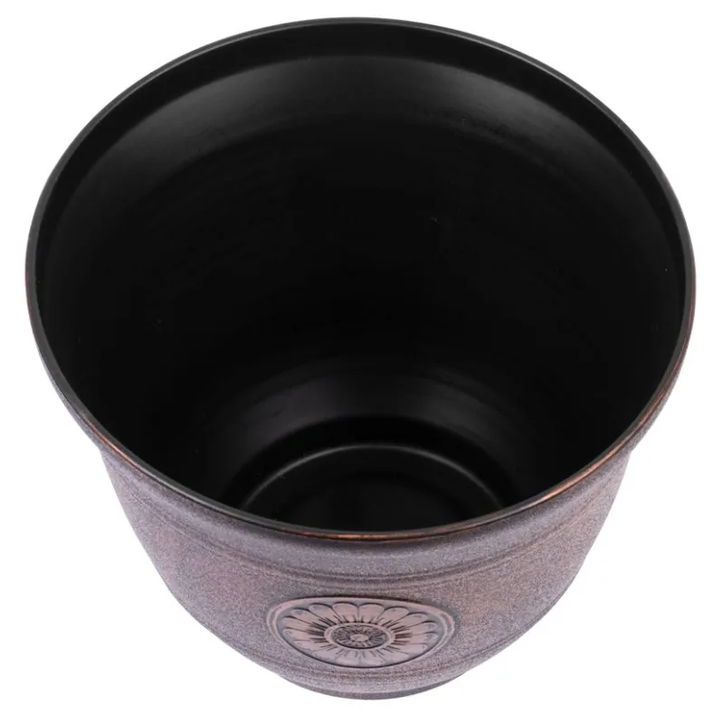 Medený kvetináč Strend Pro, efekt kovu, 30 cm