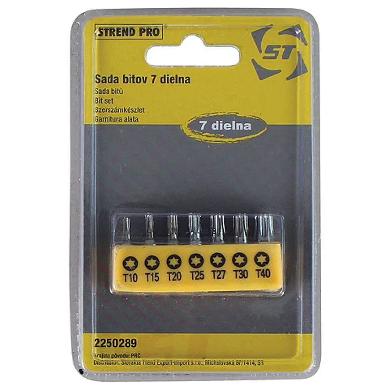 Sada bitov Strend Pro YF40519, 7-dielna, S2