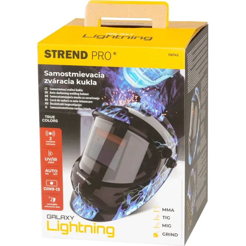 Kukla zváračská Strend Pro Galaxy Lightning, AutoDark, samostmievacia
