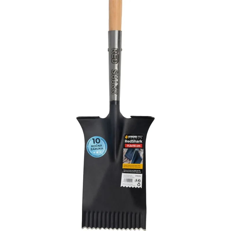 Rýľ Strend Pro Premium RedShark rovný, drevená násada D 1150 mm