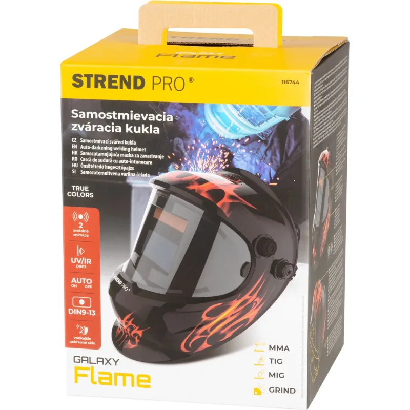 Kukla zváračská Strend Pro Galaxy Flame, AutoDark, samostmievacia