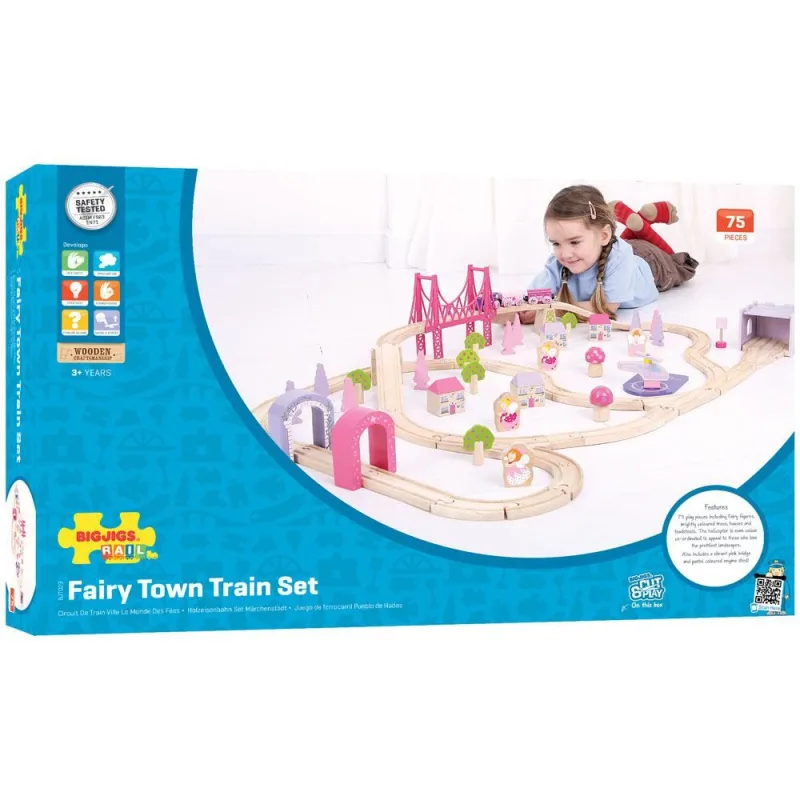 Bigjigs Rail Drevená vláčikodráha pre dievčatá - Rozprávka