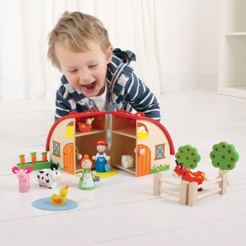 Bigjigs Toys Drevený hrací set Farma