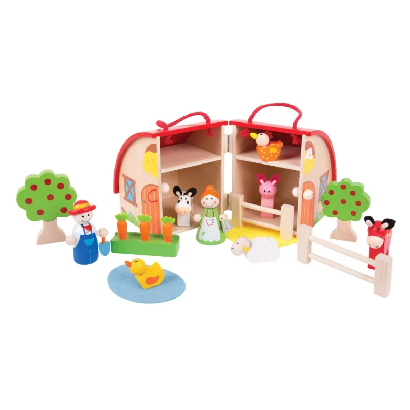 Bigjigs Toys Drevený hrací set Farma