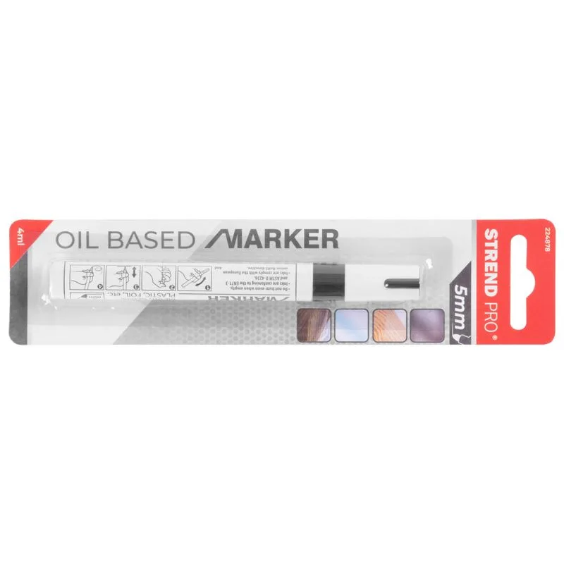 Značkovač Strend Pro Permanent ALU, čierny, kovový, 5 mm