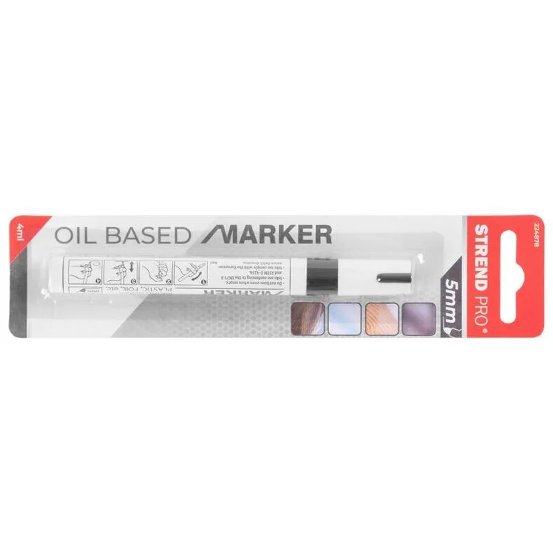 Značkovač Strend Pro Permanent ALU, čierny, kovový, 5 mm