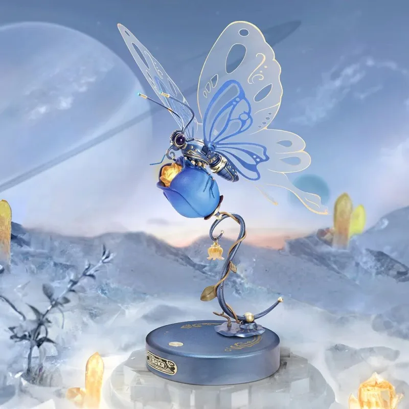 RoboTime 3D mechanické puzzle Modrý motýľ