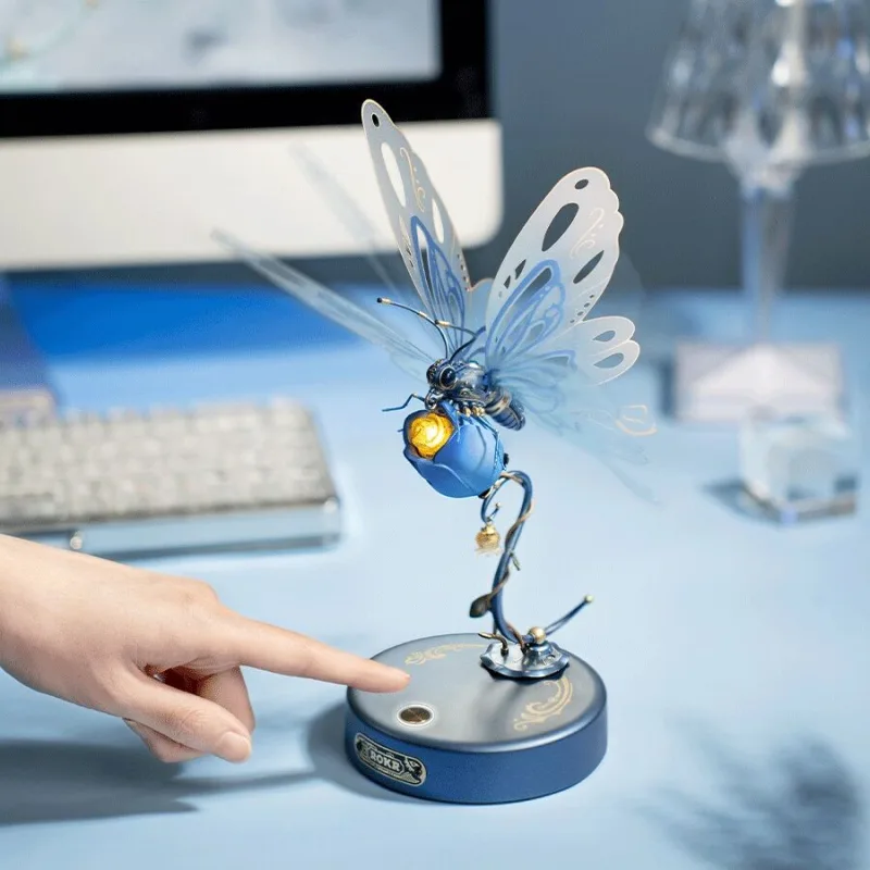 RoboTime 3D mechanické puzzle Modrý motýľ