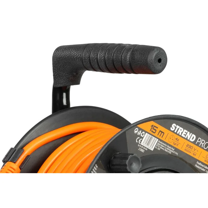 Kábel Strend Pro DG-FB04 predlžovací, L-15 m, na bubne, prierez 1,5 mm2