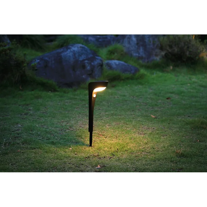 Solárna LED lampa so senzorom pohybu – 52,5 cm, čierna