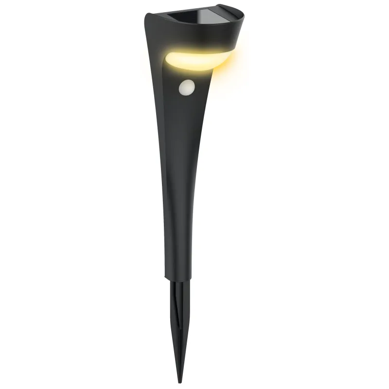 Solárna LED lampa so senzorom pohybu – 52,5 cm, čierna