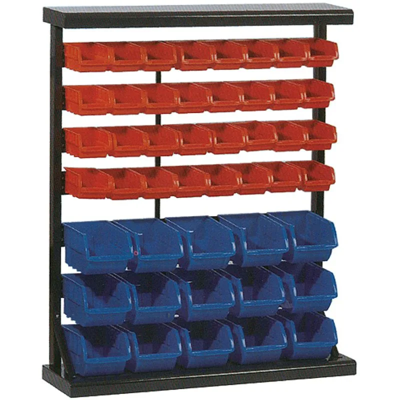 Stojan s plastovými boxami HL3202, 47 zásobníkov, 94×30×115 cm