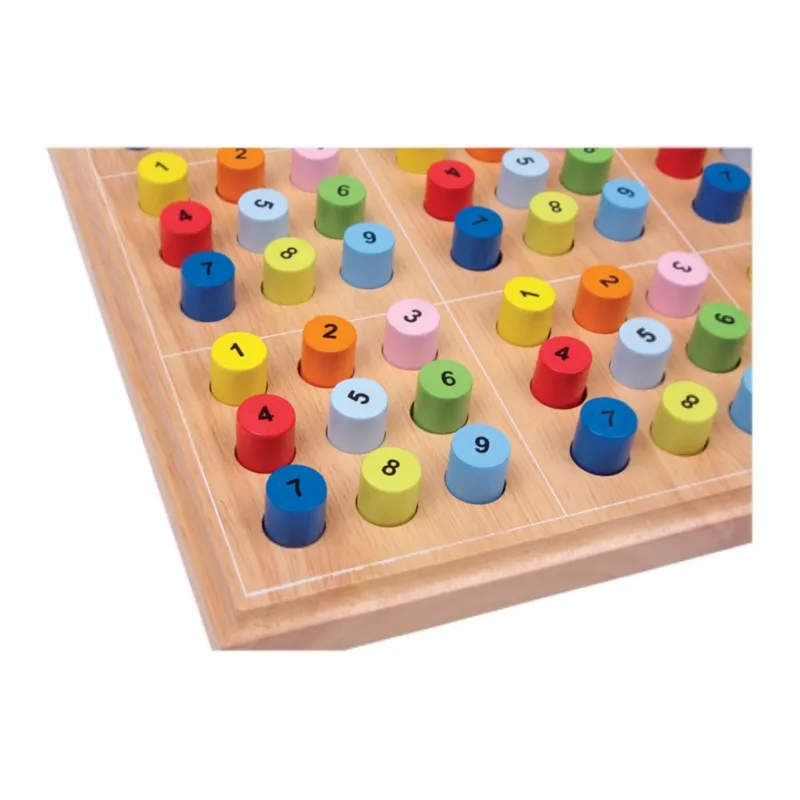 Drevené sudoku Farebné valčeky