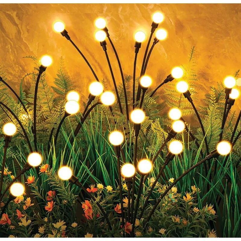 Solárna lampa Firefly 72 cm – nerezová, 6x LED