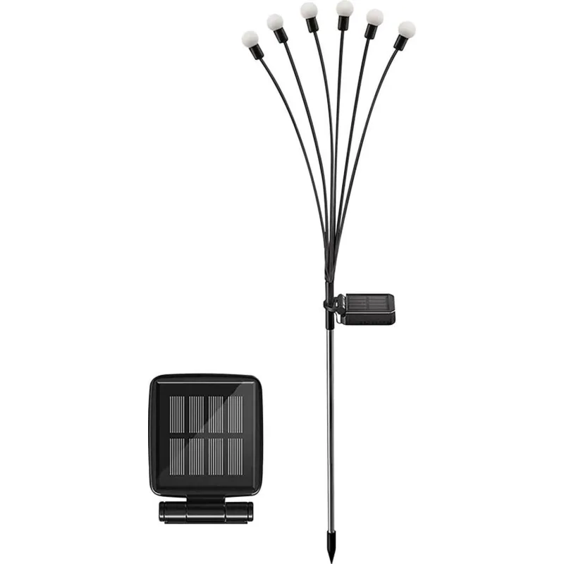 Solárna lampa Firefly 72 cm – nerezová, 6x LED