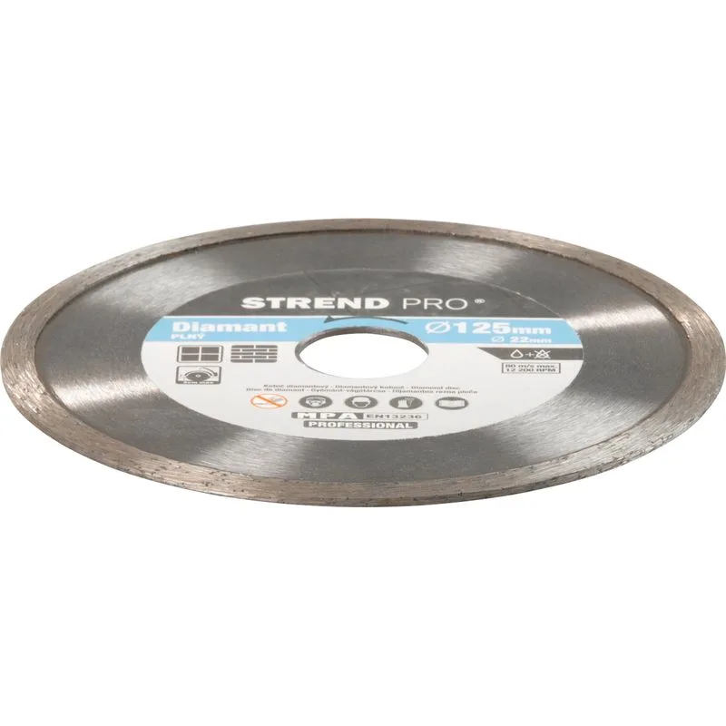 Diamantový kotúč Strend Pro 521B, 125 mm, Plný