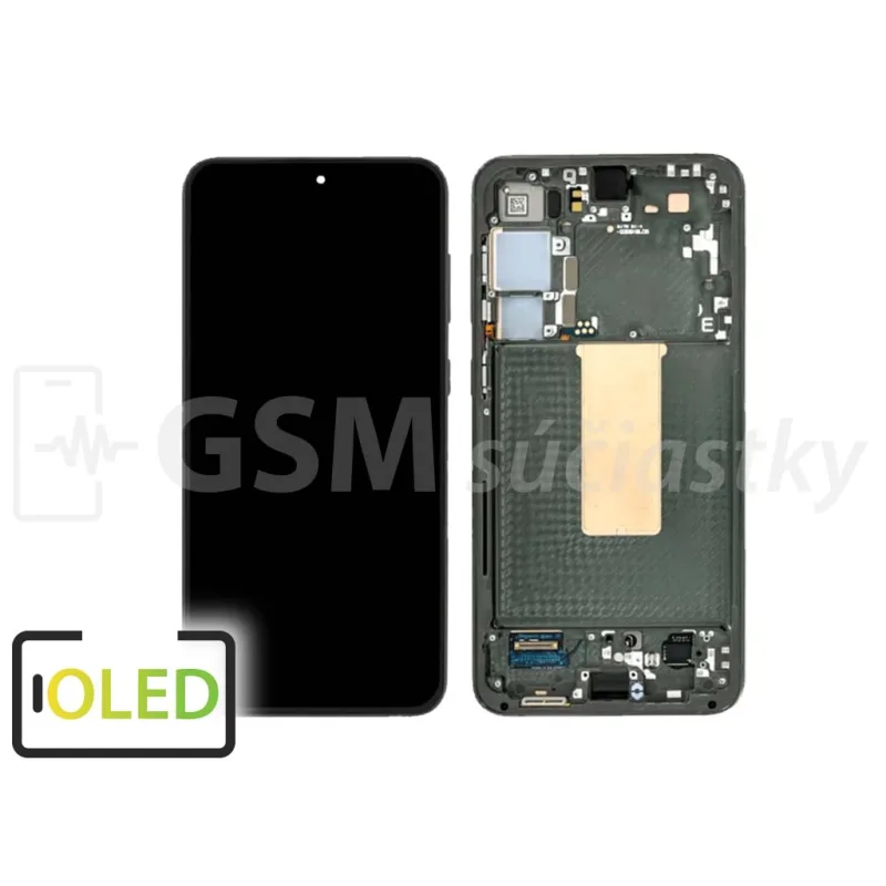 LCD Displej + Dotykové sklo Samsung Galaxy S23 Plus, S916B OLED Farba: Čierna