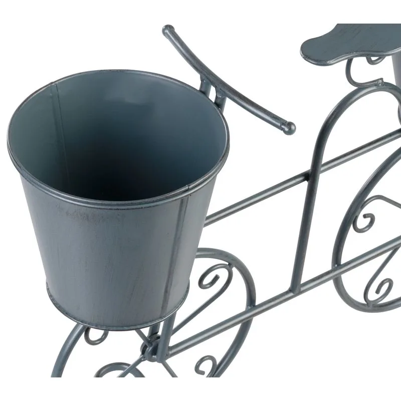 Záhradná dekorácia Mecco Stojan na 2 kvetináče, bicykel, 50x15x37 cm