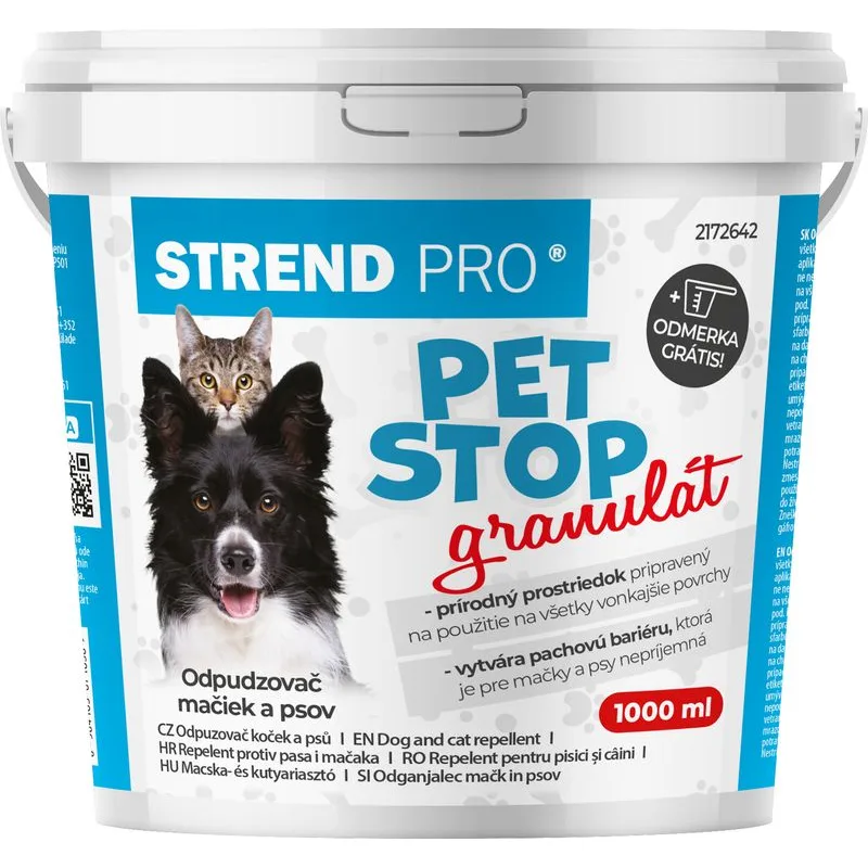 Odpudzovač mačiek a psov PET STOP – granulát, 1000 ml