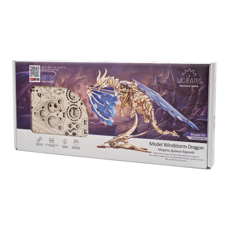 Ugears 3D mechanické puzzle - Víriaci drak 320 ks