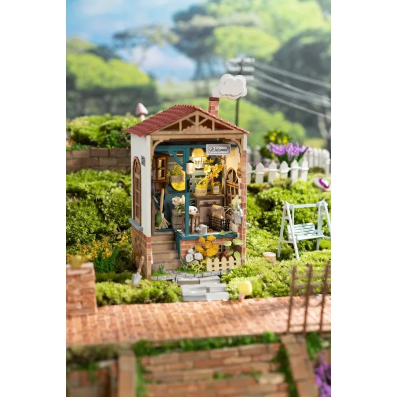 RoboTime Drevené 3D puzzle Miniatúra domčeka Dvor snov