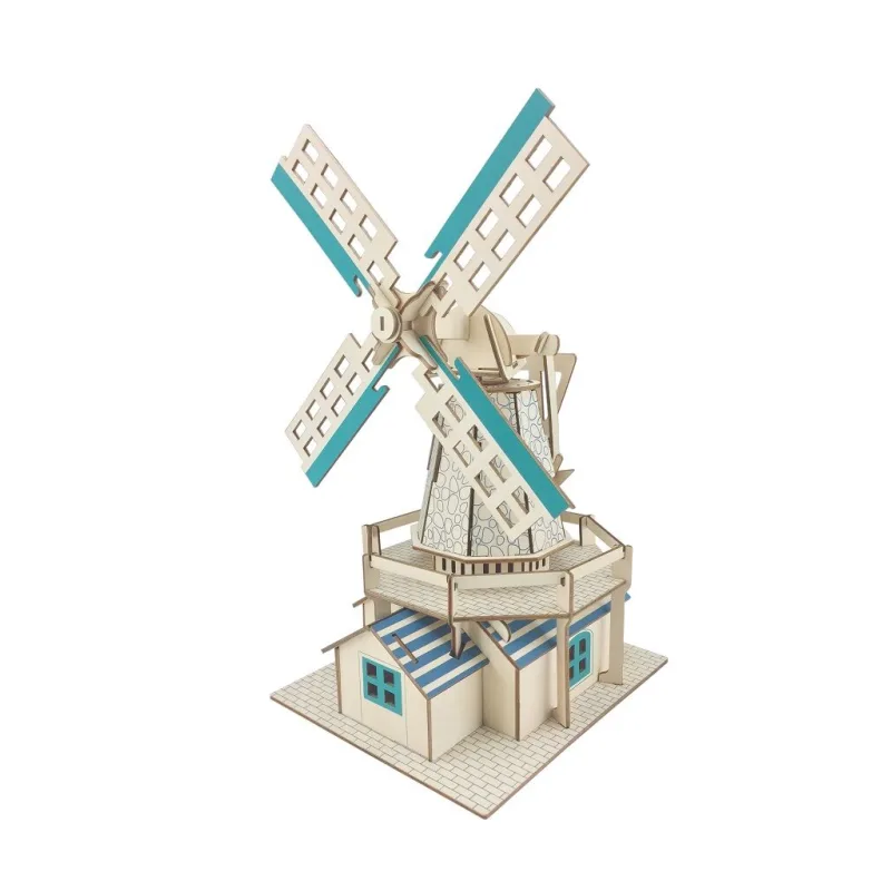 Woodcraft Drevené 3D puzzle Holandský veterný mlyn 127 ks