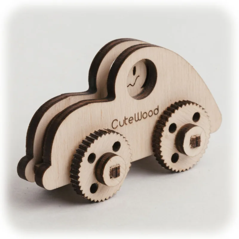 Drevené 3D puzzle Auto